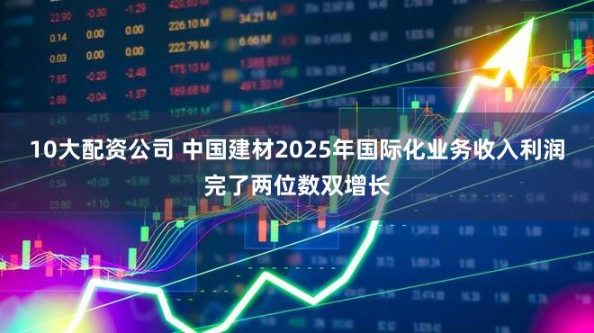 10大配资公司 中国建材2025年国际化业务收入利润完了两位数双增长