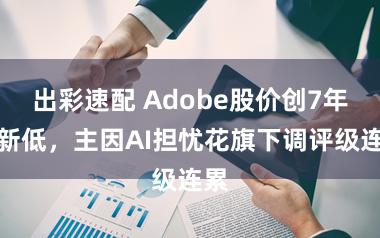 出彩速配 Adobe股价创7年来新低，主因AI担忧花旗下调评级连累